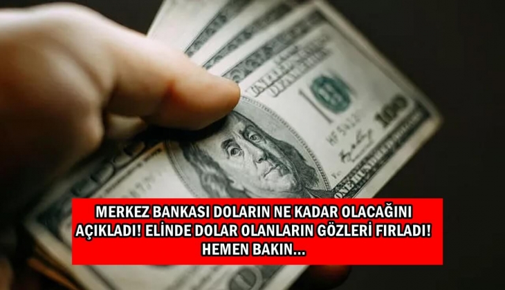 Merkez Bankası'ndan yeni dolar tahmini geldi! Dolar tam bu kadar olacak dedi! Yer yerinden oynadı! Hemen bakın